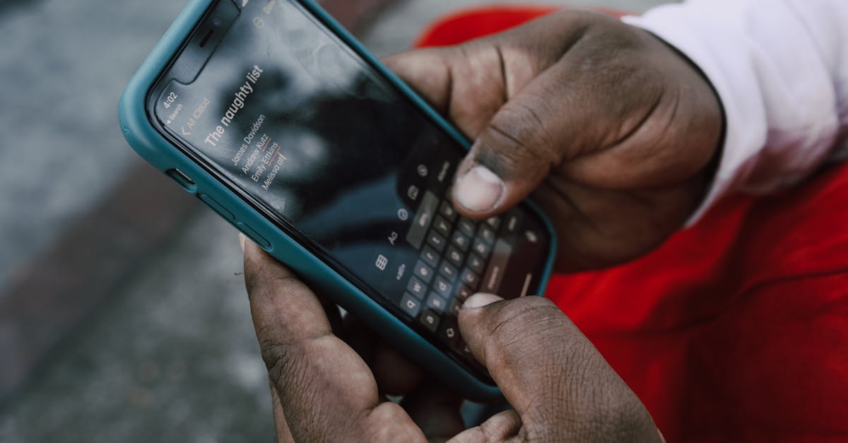 A person typing on a smartphone displaying a list titled 'The naughty list'.